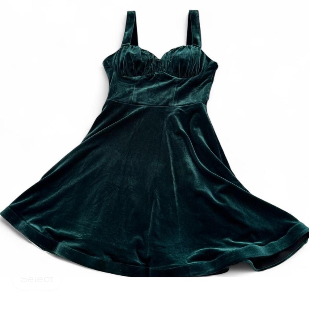 Green Velvet Dress